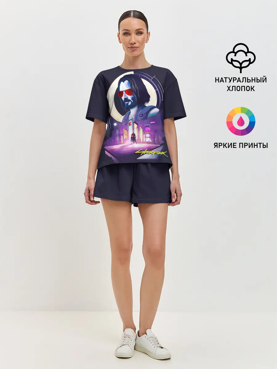 Женская пижама с шортами / Cyberpunk 2077 | Johnny