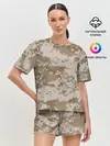 Женская пижама с шортами / Камуфляжный пиксель