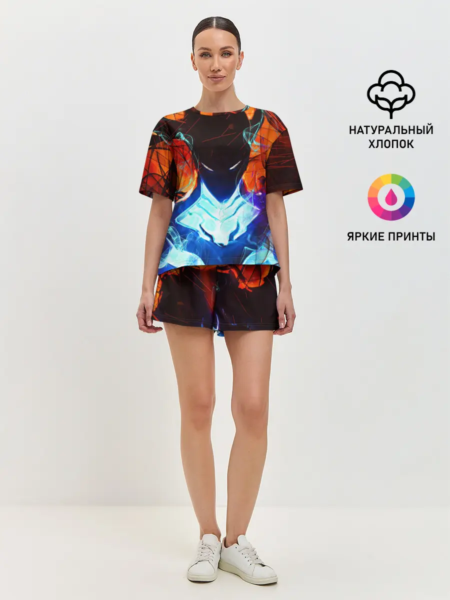 Женская пижама с шортами / Поднятие уровня в одиночку