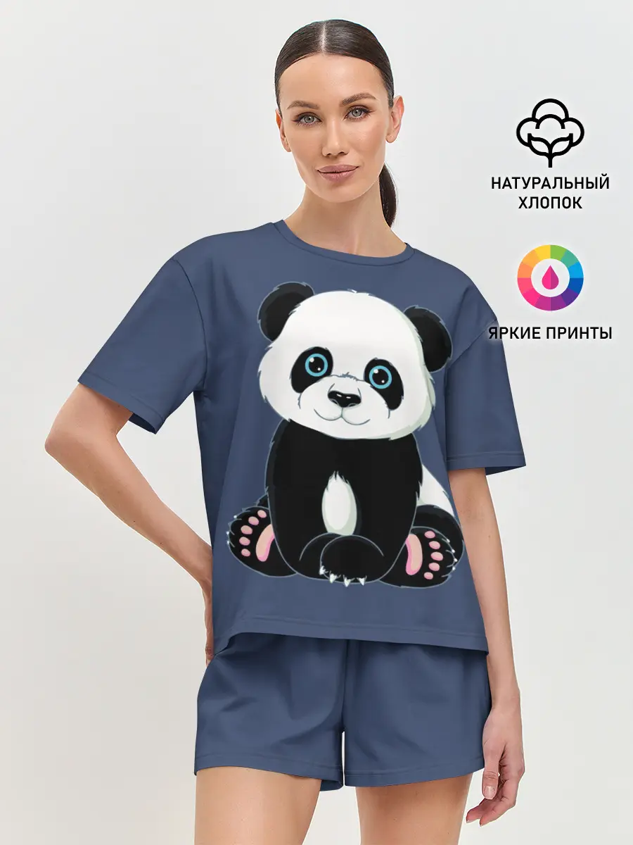 Женская пижама с шортами / Милая Панда