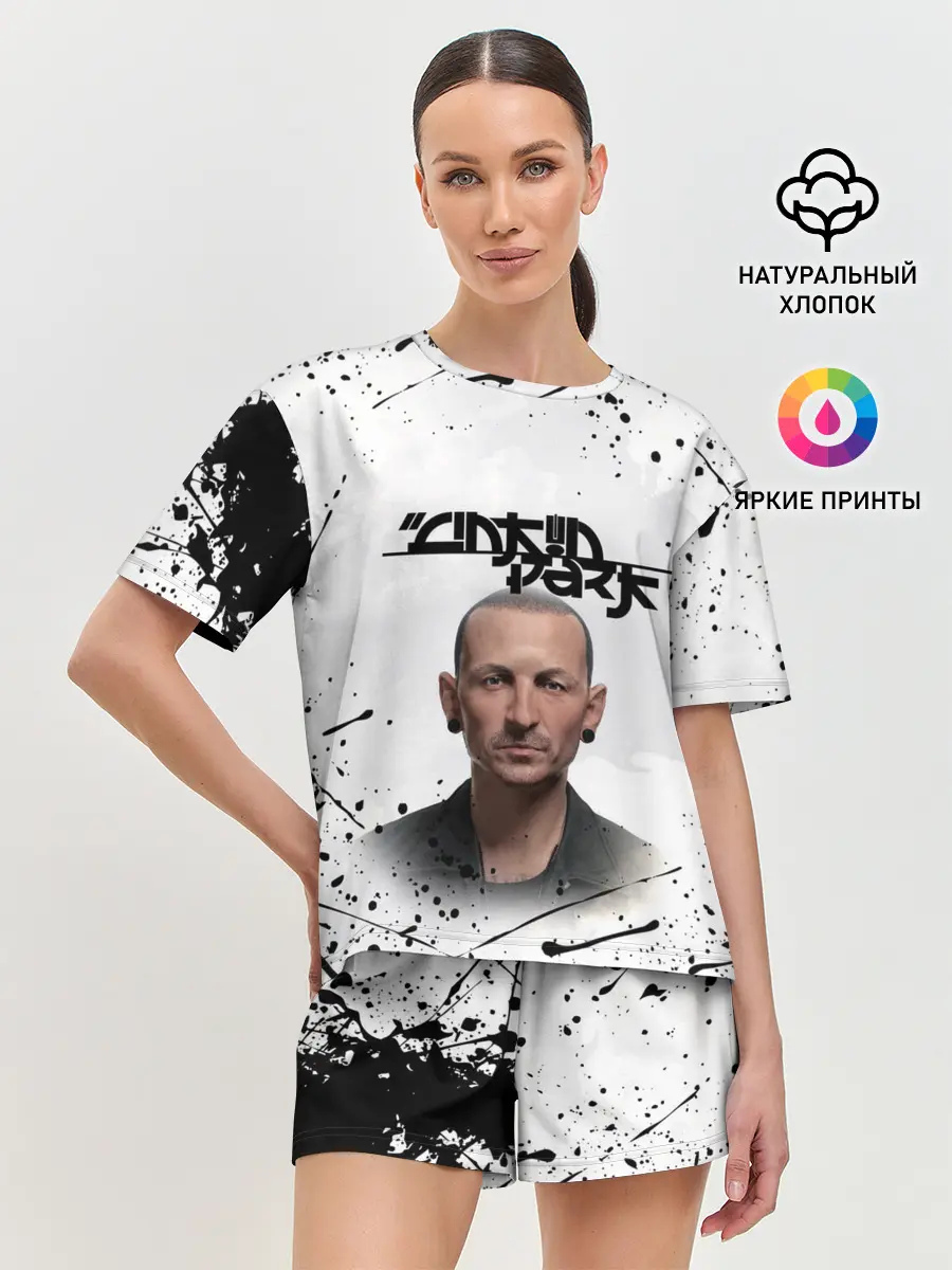 Женская пижама с шортами / ЧЕСТЕР | ЛИНКИН ПАРК