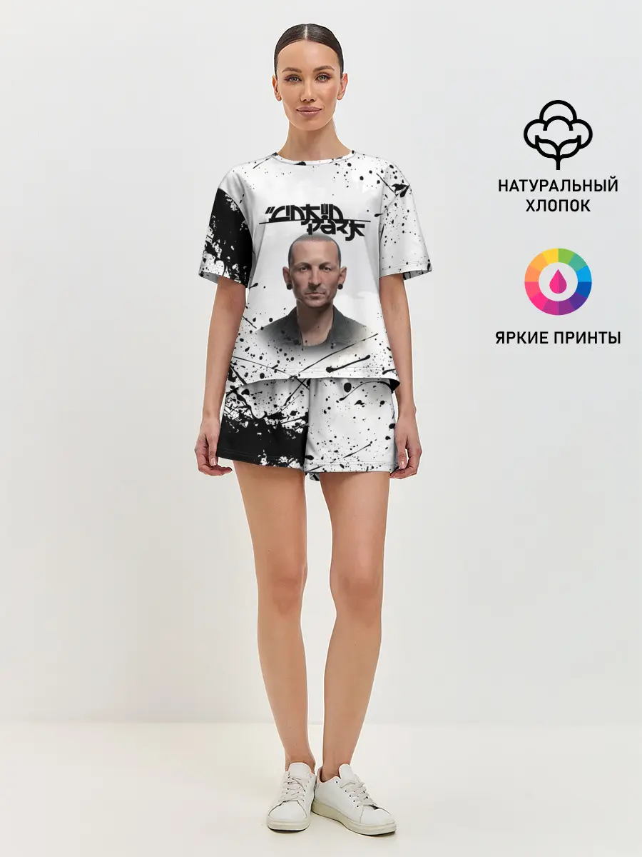 Женская пижама с шортами / ЧЕСТЕР | ЛИНКИН ПАРК