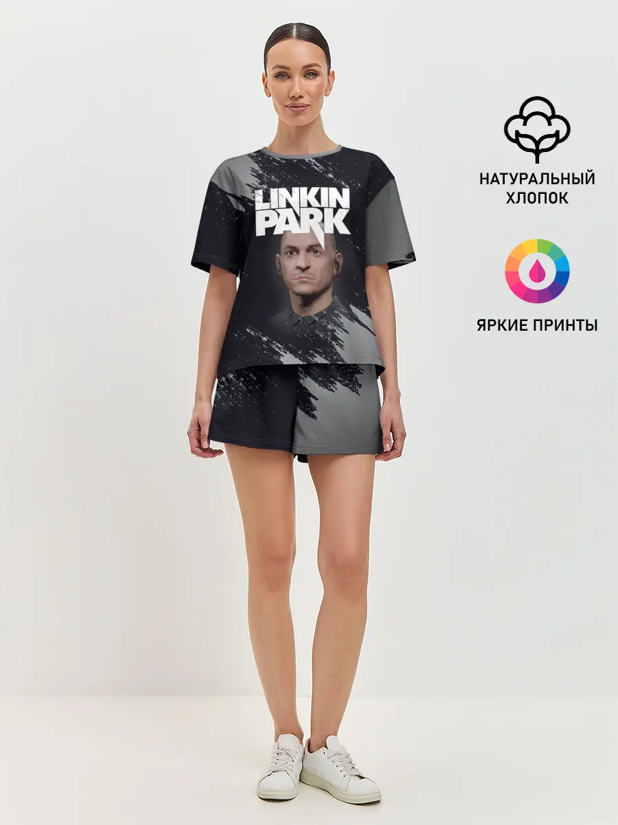 Женская пижама с шортами / ЧЕСТЕР | ЛИНКИН ПАРК