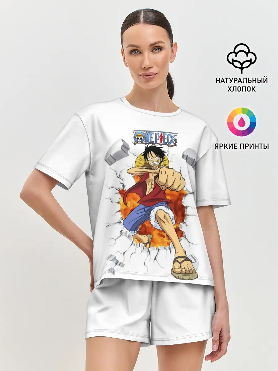 Женская пижама с шортами / Луффи One Piece. Большой куш