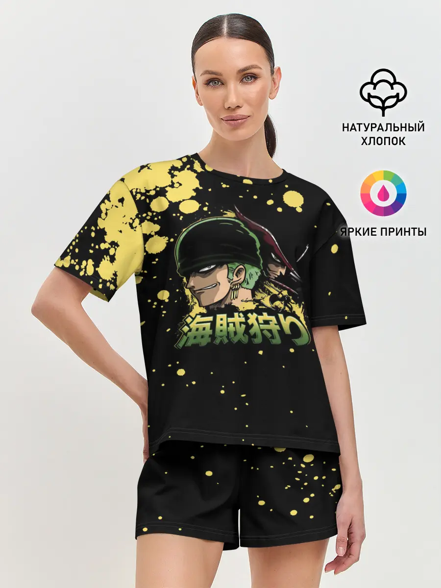 Женская пижама с шортами / Зоро One Piece. Большой куш