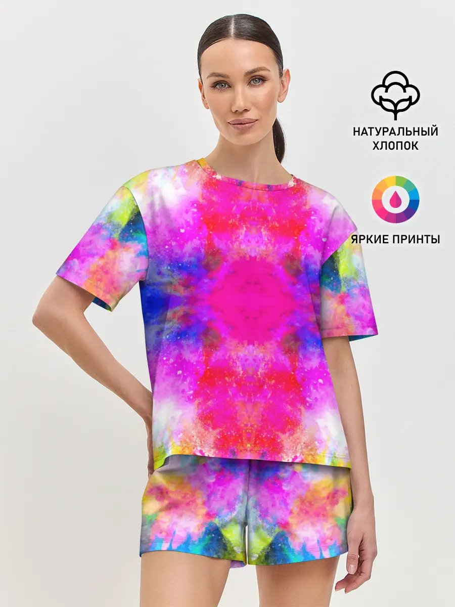 Женская пижама с шортами / КРАСОЧНАЯ ГАЛАКТИКА