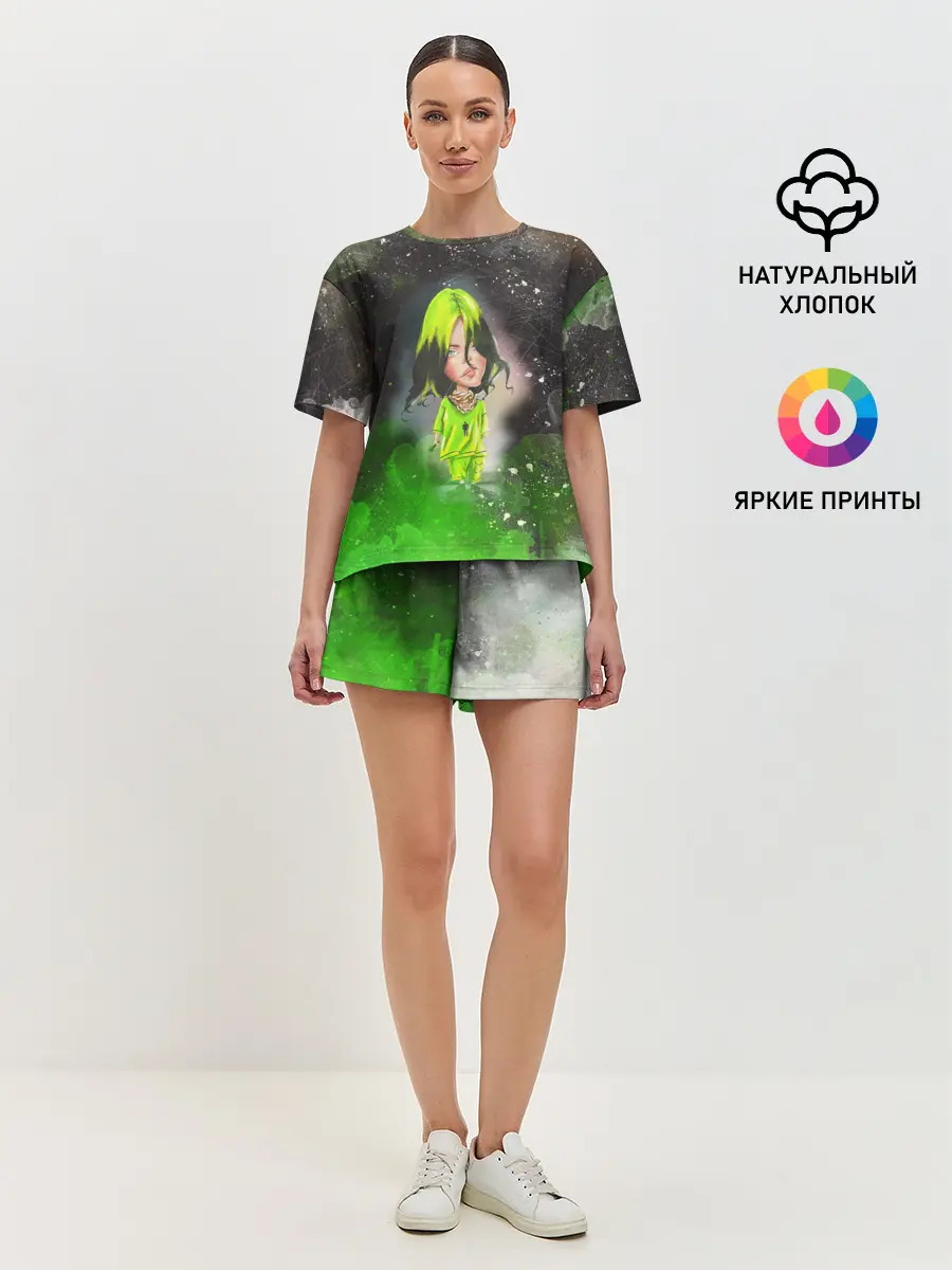 Женская пижама с шортами / BILLIE EILISH | БИЛЛИ АЙЛИШ