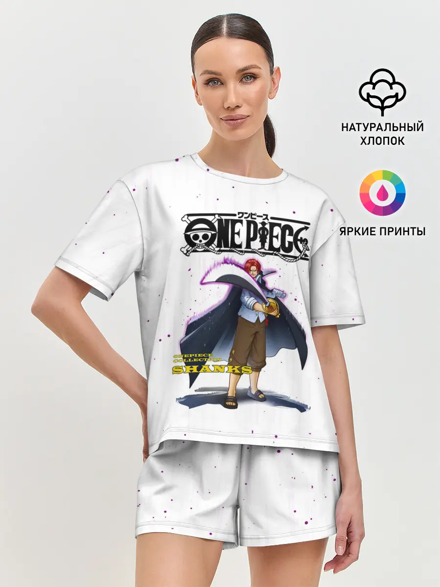 Женская пижама с шортами / Шанкс One Piece. Большой куш