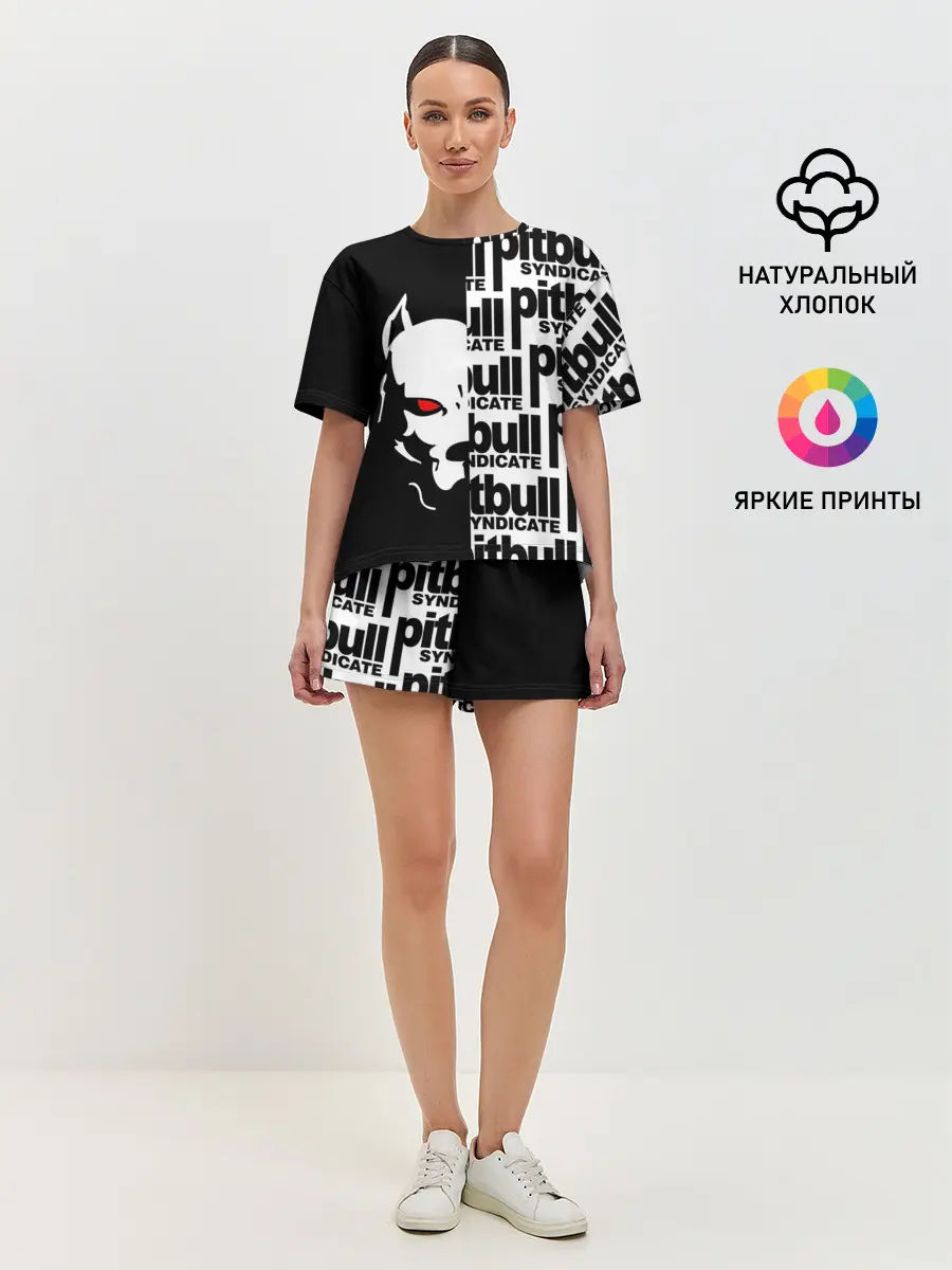 Женская пижама с шортами / PITBULL SYNDICATE / ПИТБУДЬ