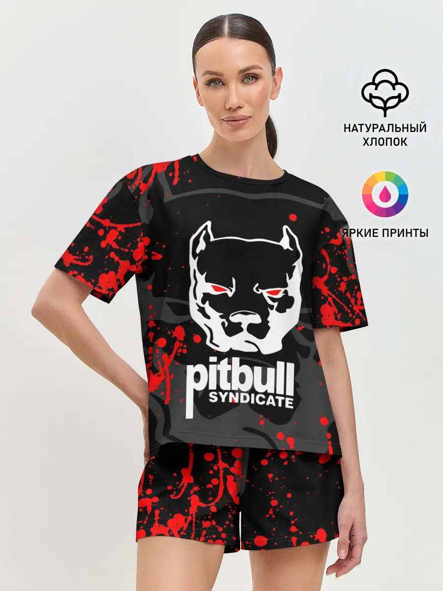 Женская пижама с шортами / PITBULL SYNDICATE / ПИТБУДЬ