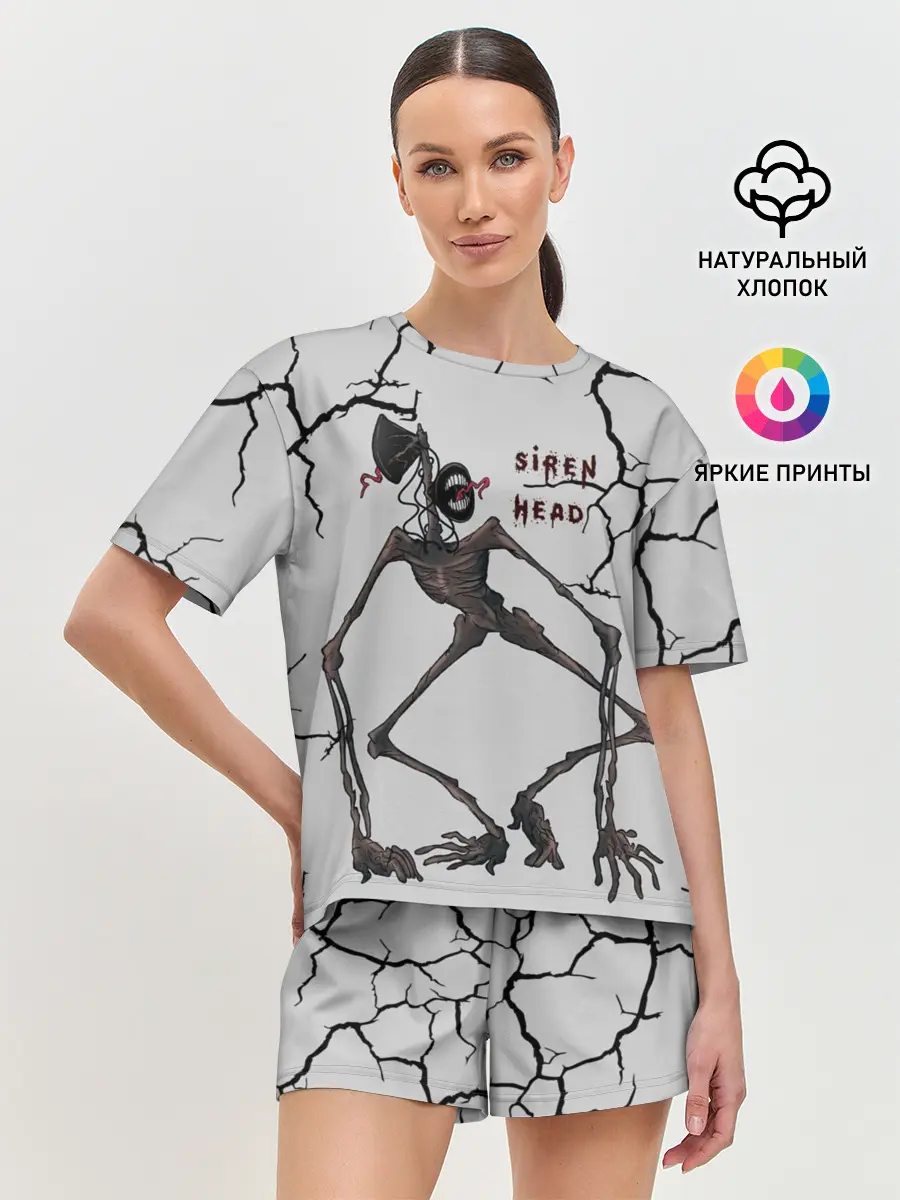 Женская пижама с шортами / Horror | Сиреноголовый