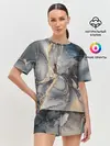 Женская пижама с шортами / Fluid art ink mix
