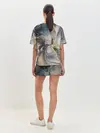 Женская пижама с шортами / Fluid art ink mix