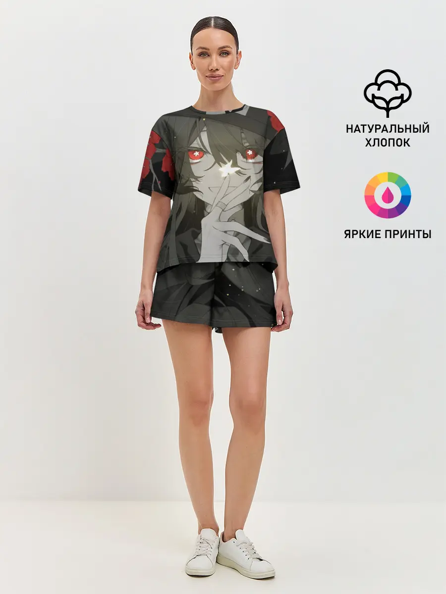 Женская пижама с шортами / Геншин импакт Ху тао