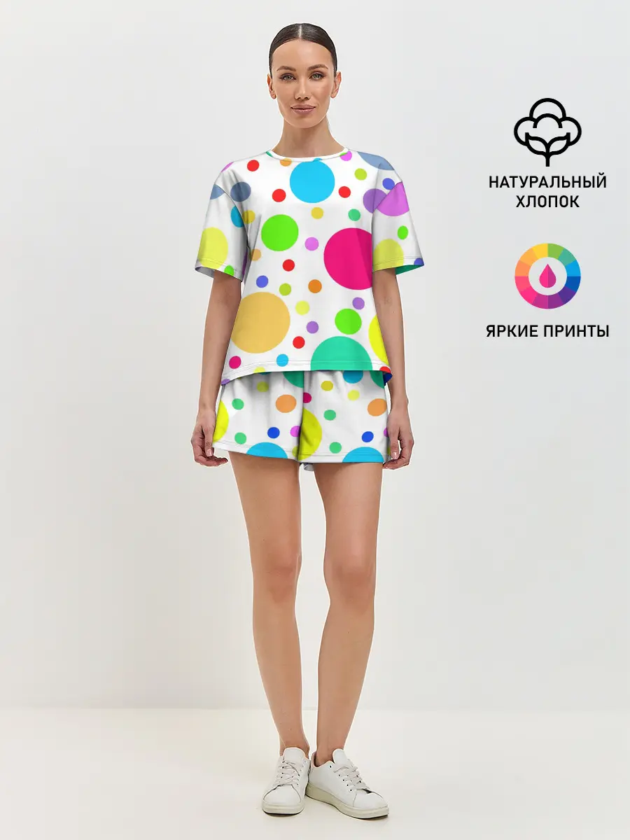 Женская пижама с шортами / Polka dot