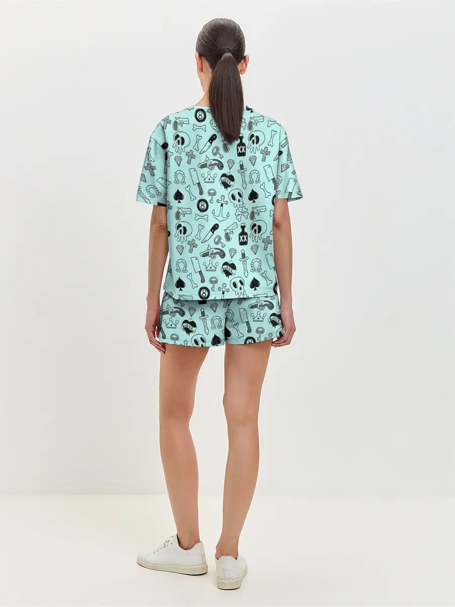 Женская пижама с шортами / SkullS