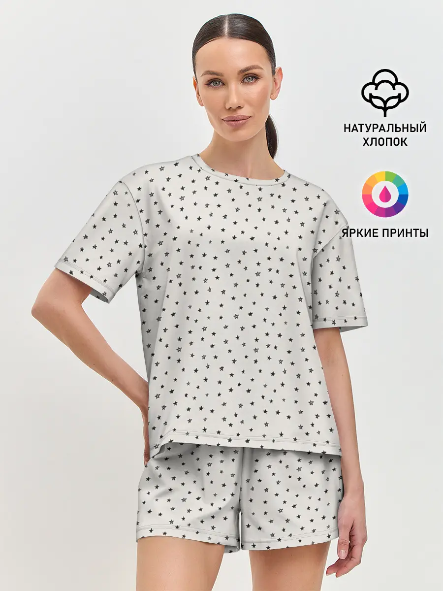 Женская пижама с шортами / Звёздочки