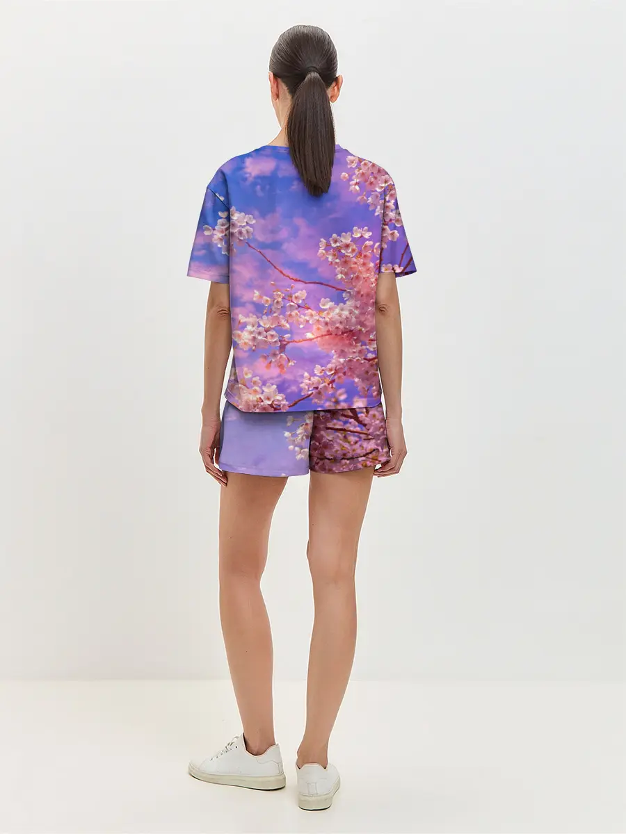 Женская пижама с шортами / Сакура