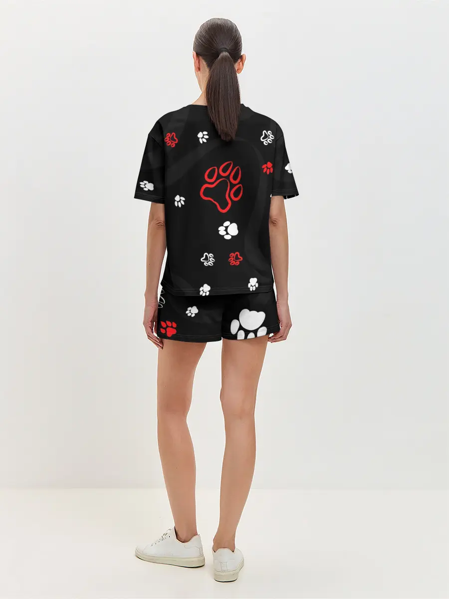 Женская пижама с шортами / Большая лапа