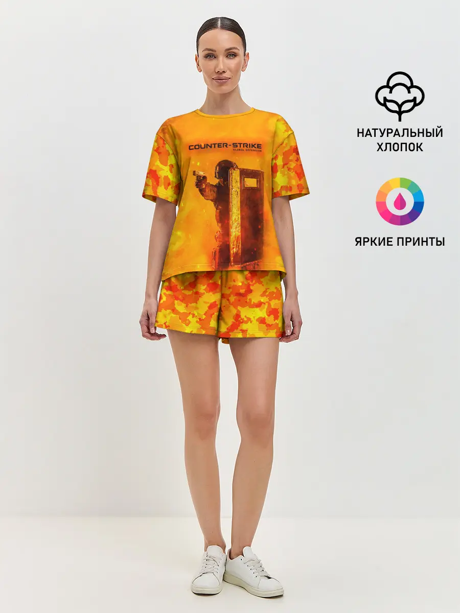 Женская пижама с шортами / CS GO FIRE | КС ГО