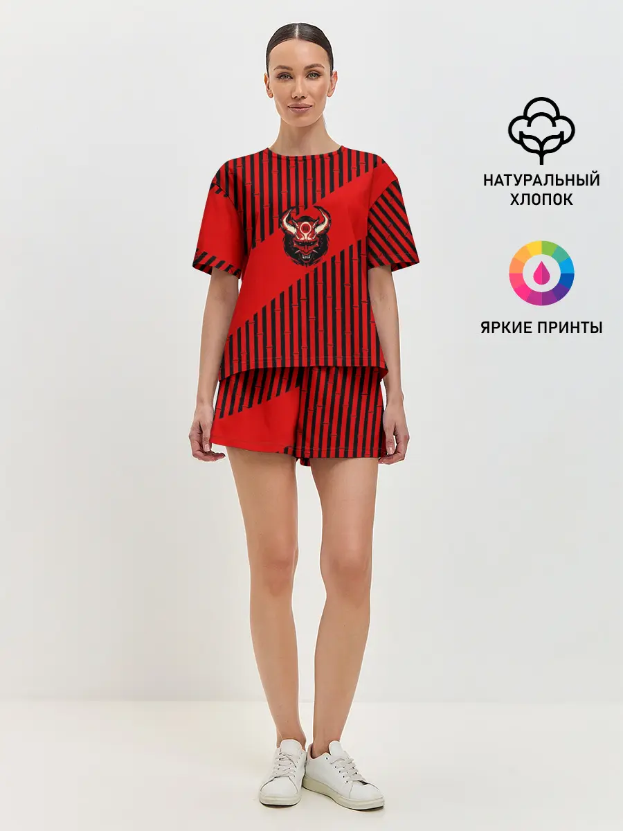 Женская пижама с шортами / Red wood