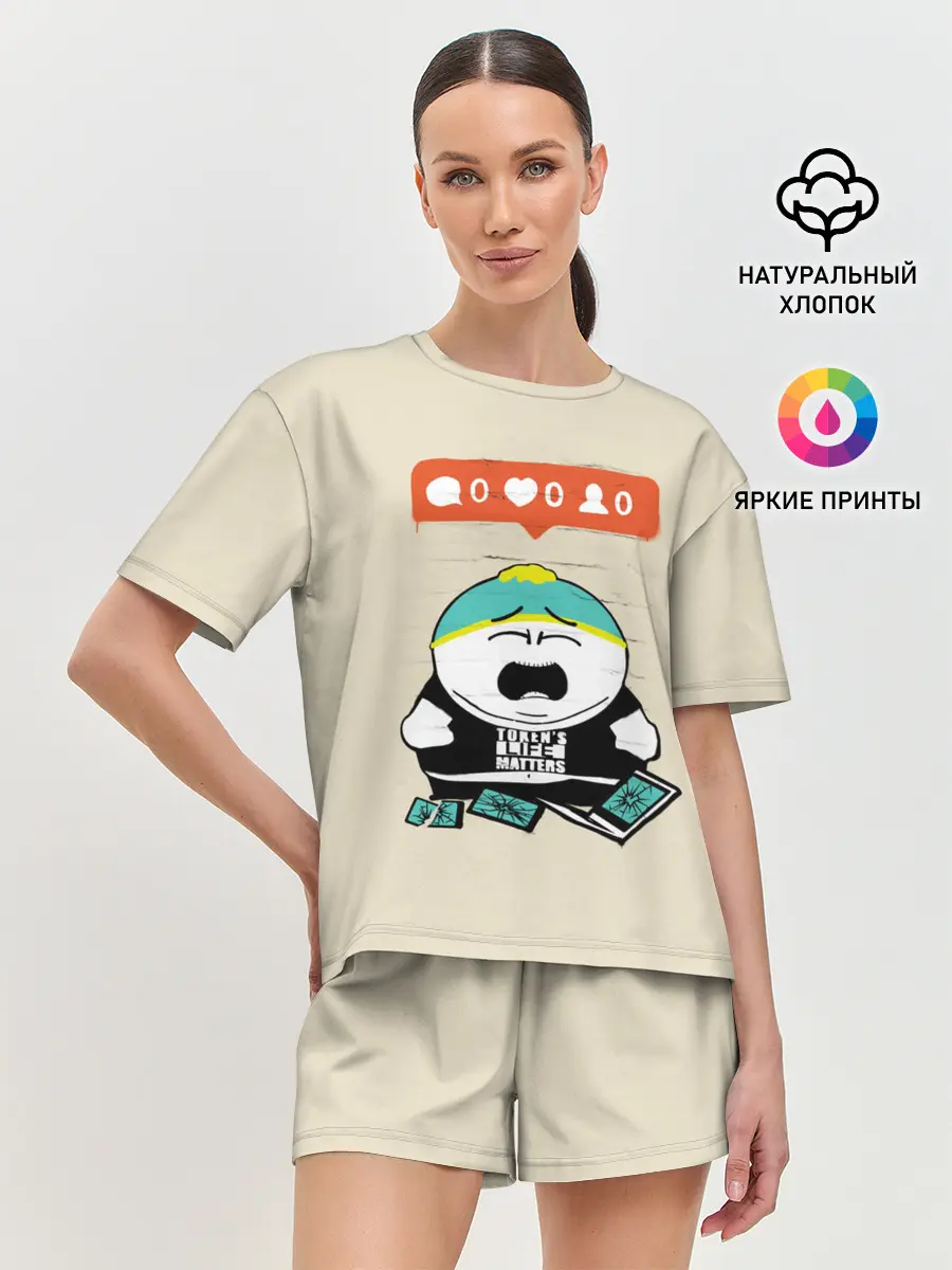 Женская пижама с шортами / Ноль лайков