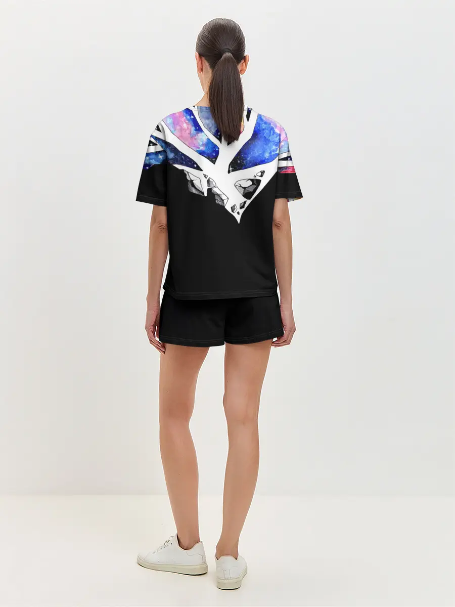 Женская пижама с шортами / Звёздные сердца