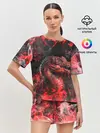 Женская пижама с шортами / Опасный Динозавр | Red Dino