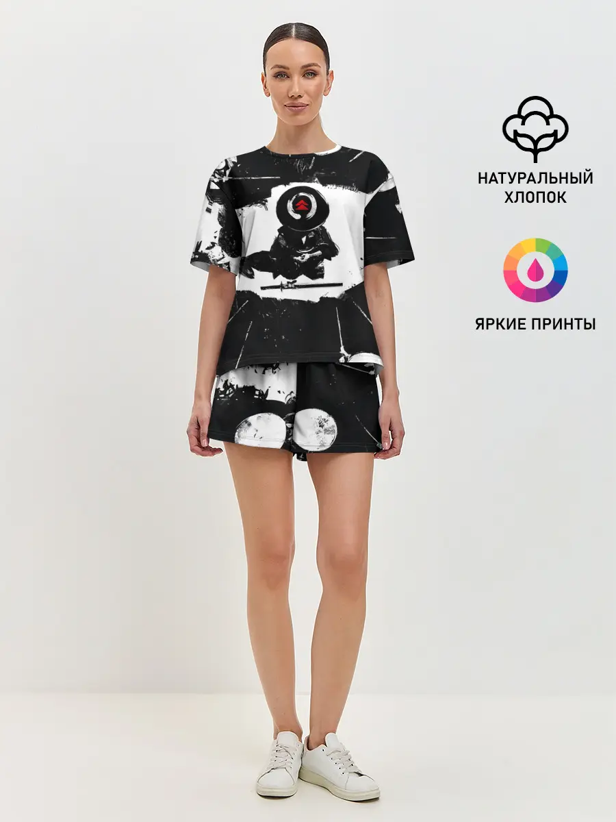 Женская пижама с шортами / Ghost of Tsushim | Призрак Цусимы