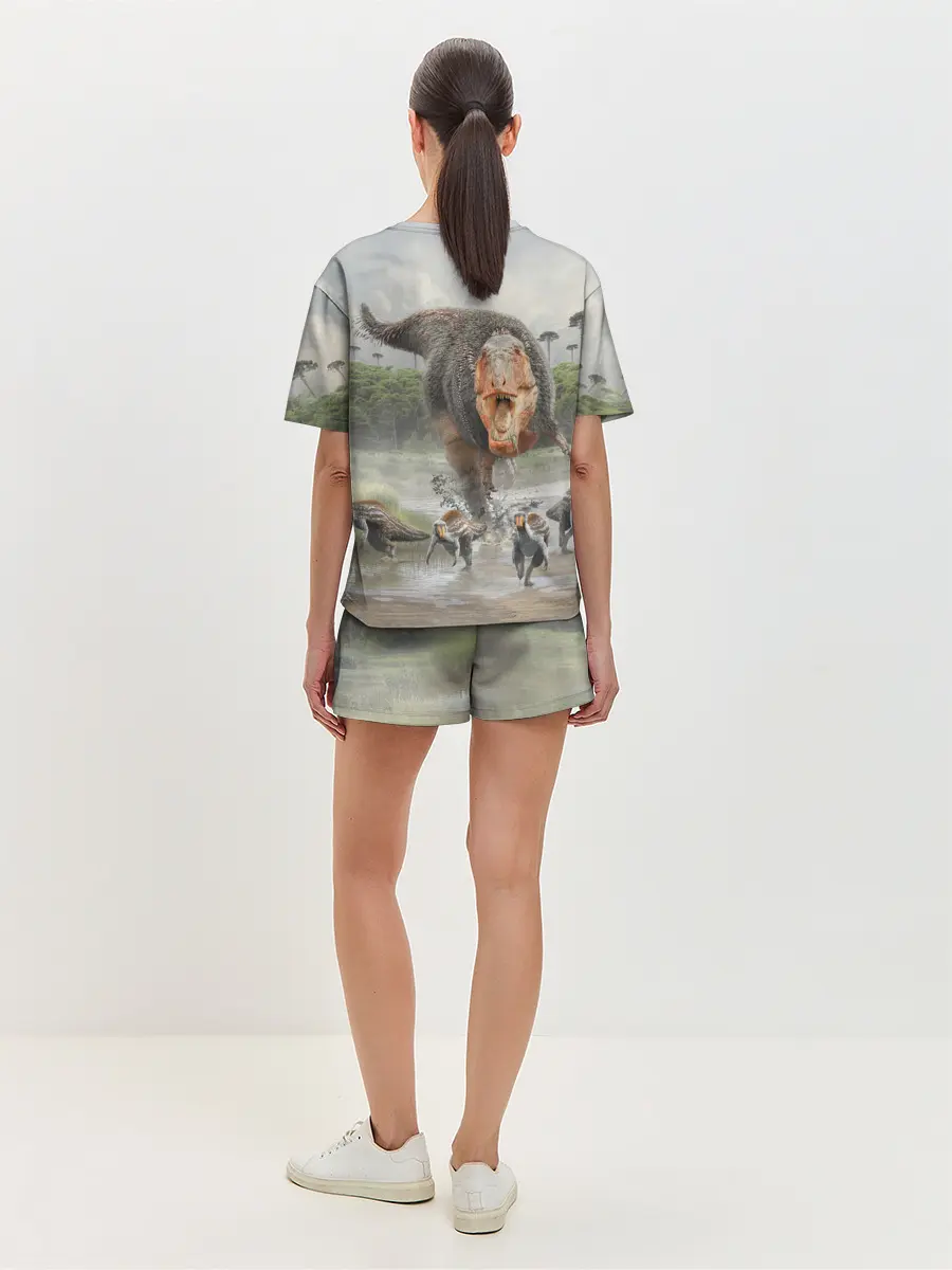 Женская пижама с шортами / Т-Рекс | Динозавр | Dino