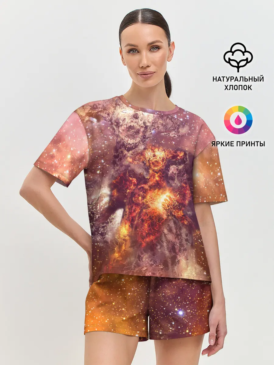 Женская пижама с шортами / ДЬЯВОЛ | GALAXY DIABLO