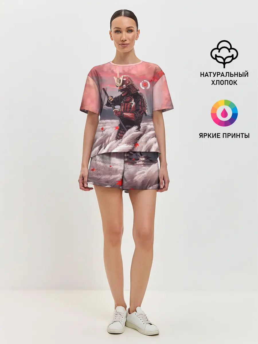 Женская пижама с шортами / Ghost of Tsushim | Призрак Цусимы