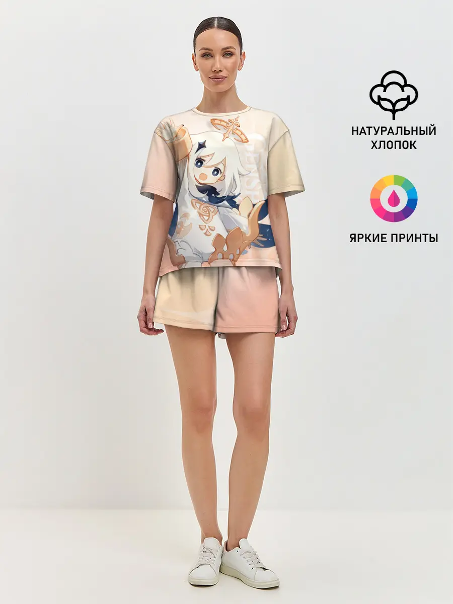 Женская пижама с шортами / Genshin Impact, Паймон