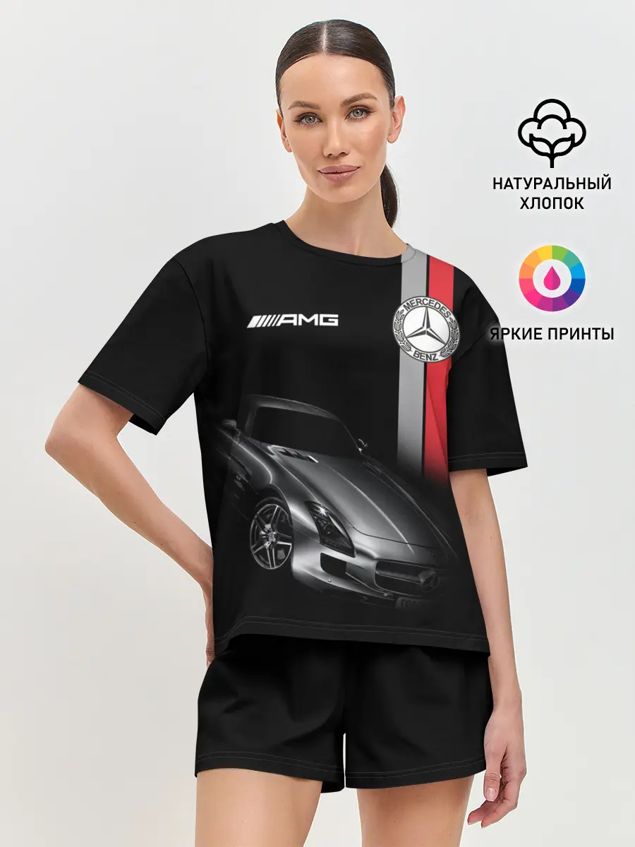 Женская пижама с шортами / MERCEDES BENZ AMG
