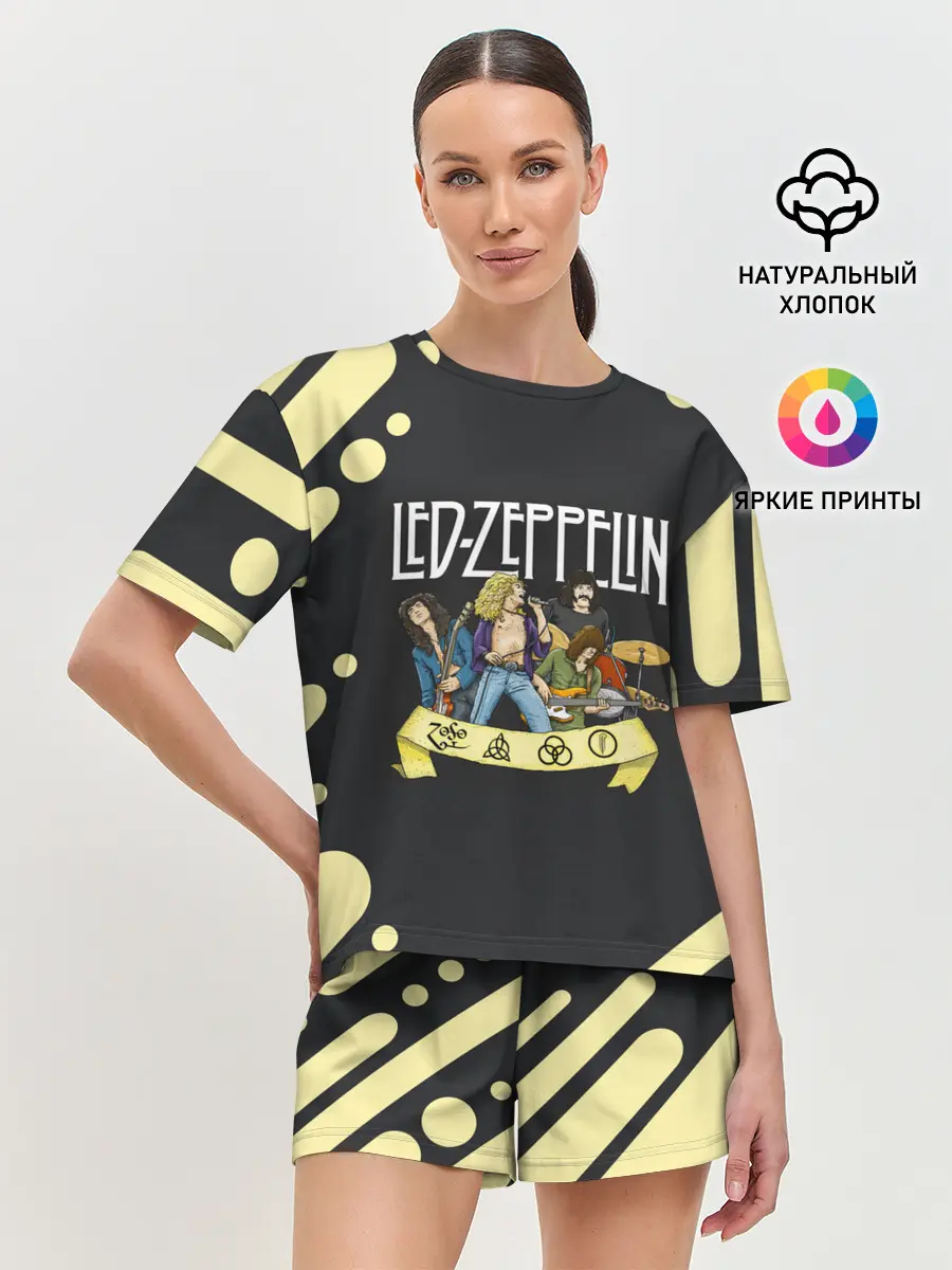 Женская пижама с шортами / LED ZEPPELIN | ЛЕД ЗЕППЕЛИН