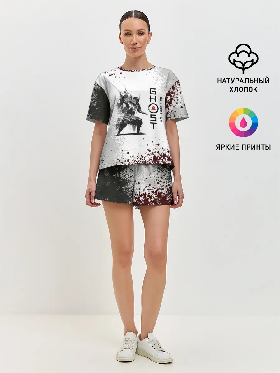 Женская пижама с шортами / Ghost of Tsushim | Призрак Цусима