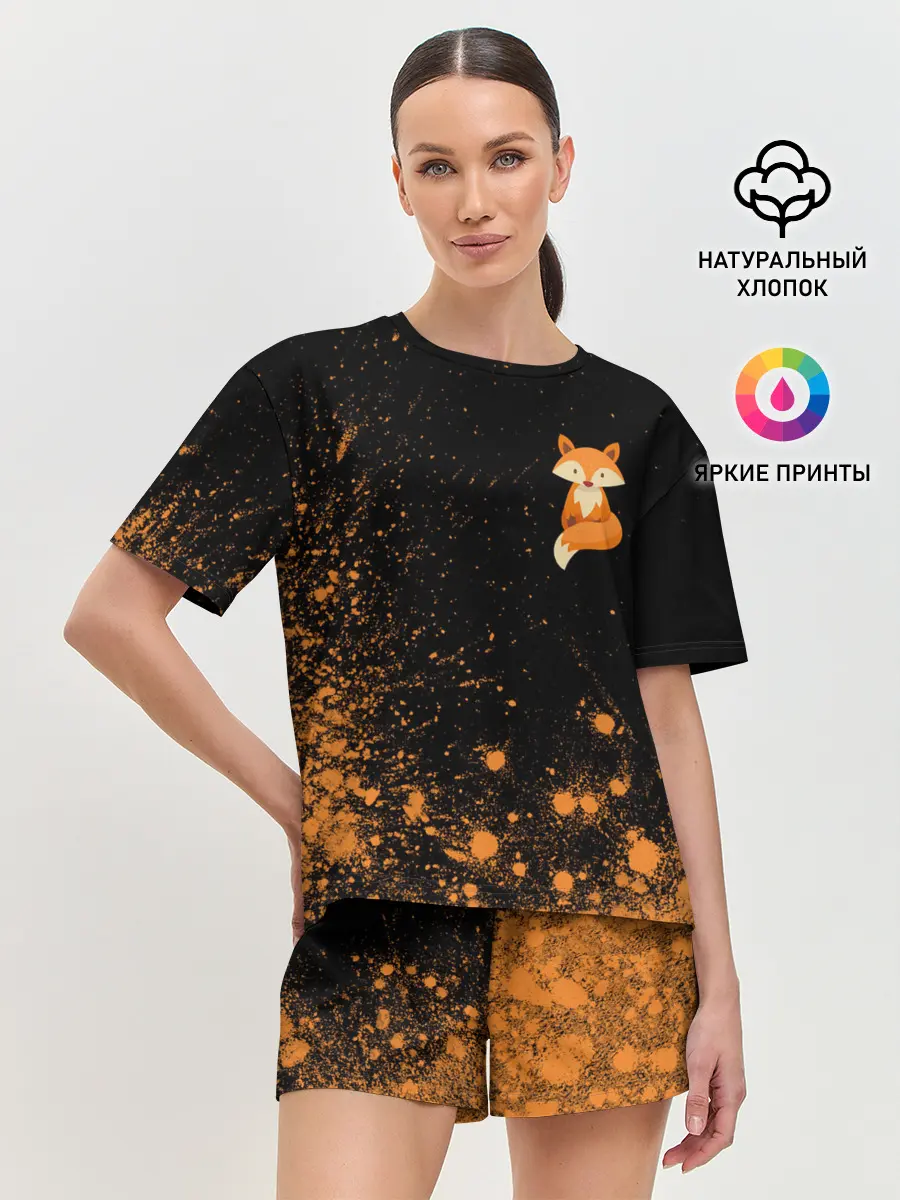 Женская пижама с шортами / Foxy - Paint