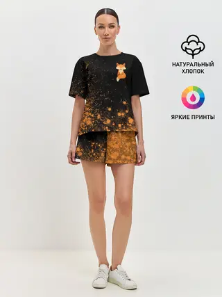 Женская пижама с шортами / Foxy - Paint