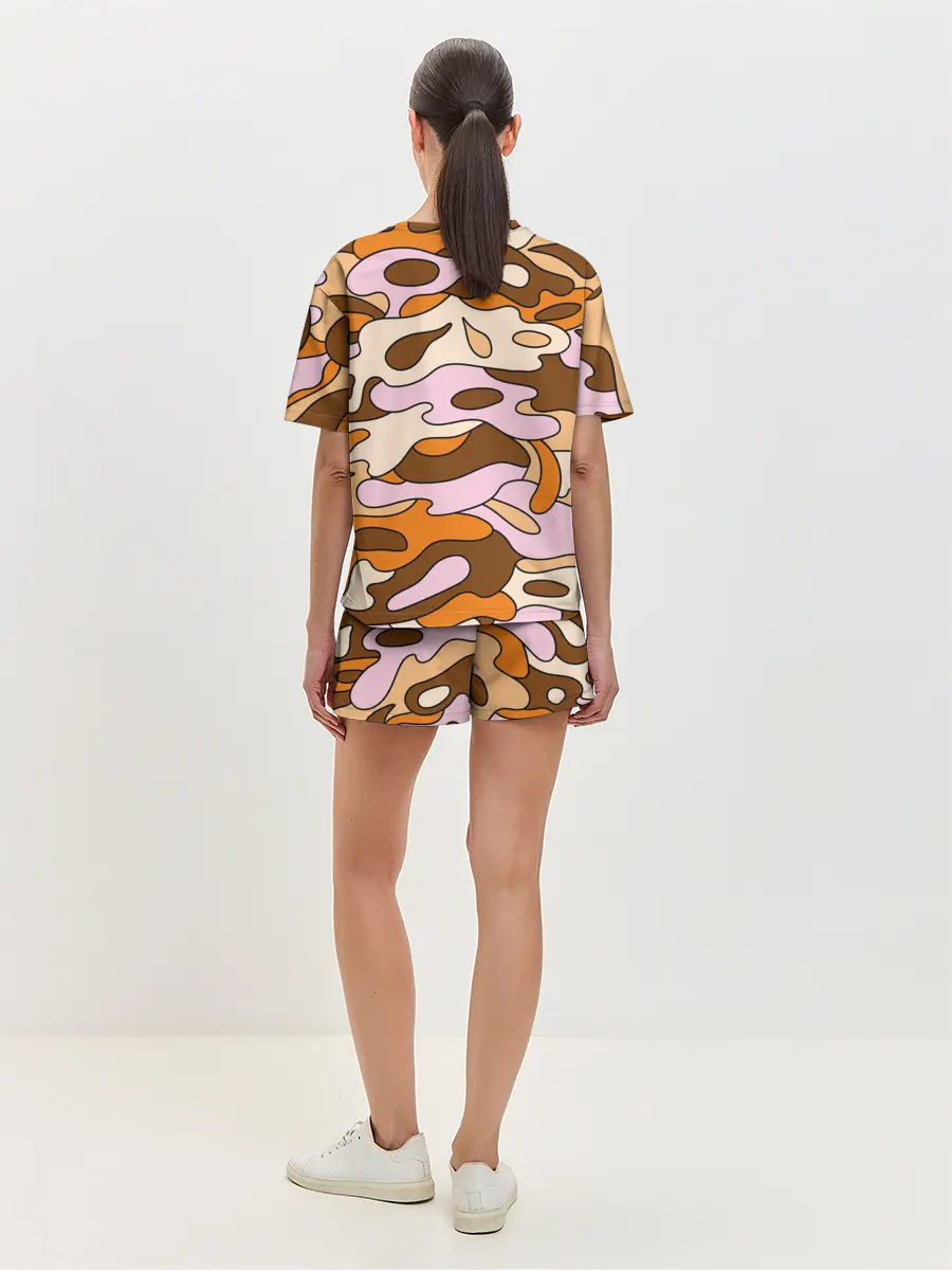 Женская пижама с шортами / Грозный кот