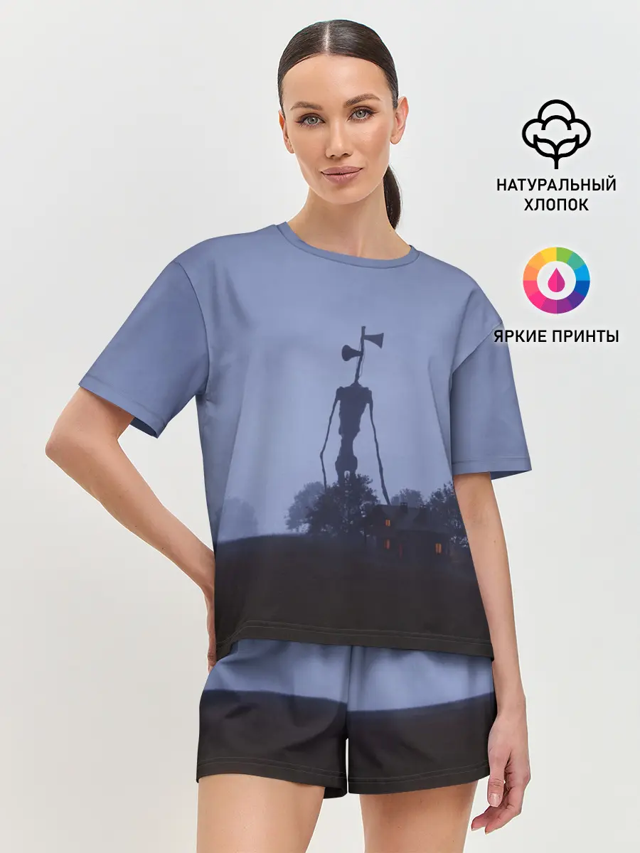 Женская пижама с шортами / СИРЕНОГОЛОВЫЙ У ДОМА