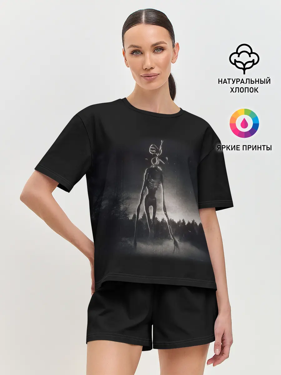 Женская пижама с шортами / СИРЕНОГОЛОВЫЙ