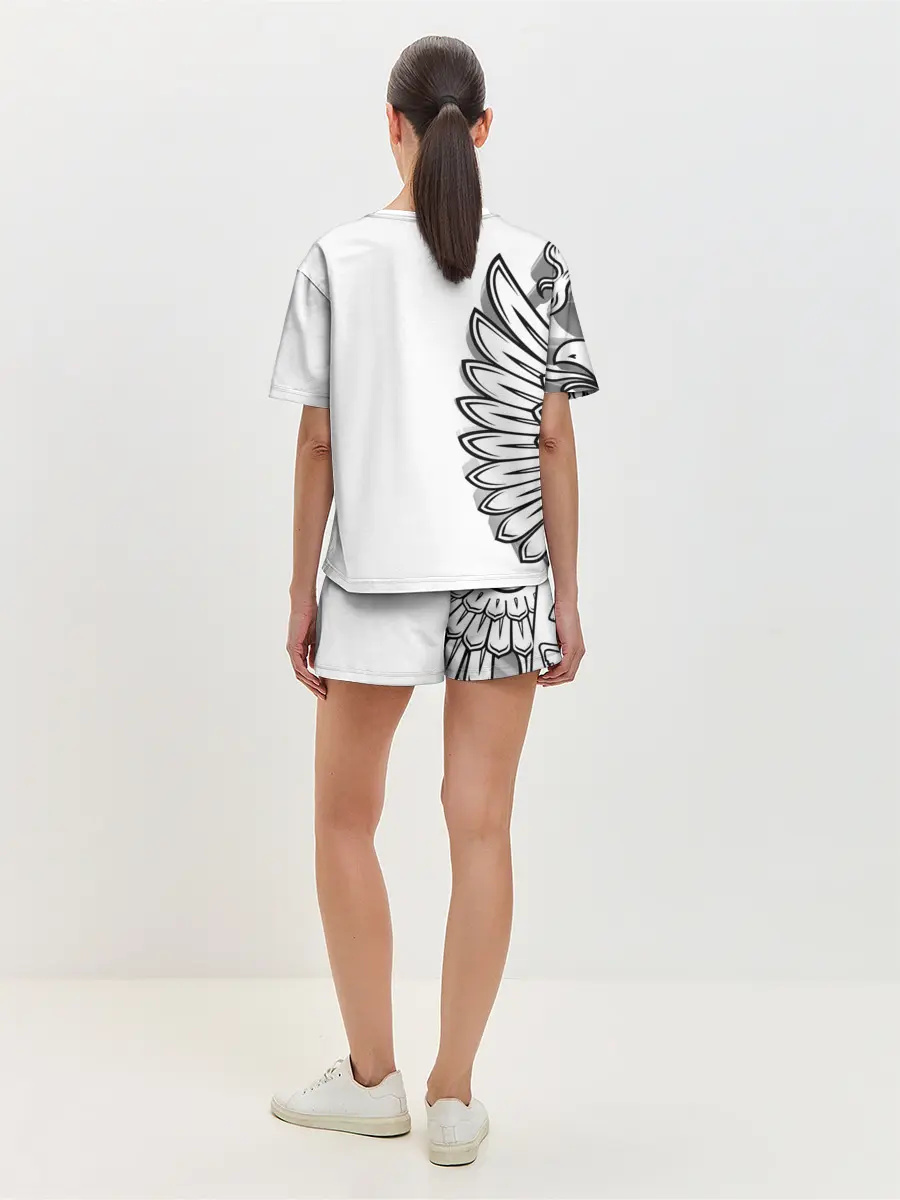 Женская пижама с шортами / Russia | MSKSide 3D Logo