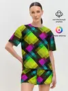 Женская пижама с шортами / Абстрактный разноцветный узор