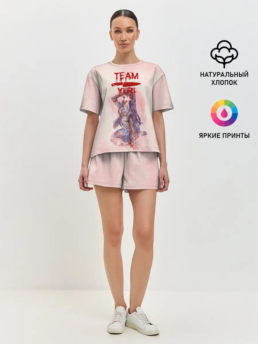 Женская пижама с шортами / Team Yuri | Доки Доки