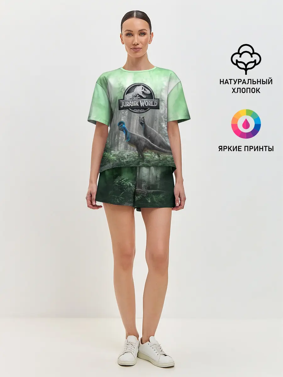 Женская пижама с шортами / Jurassic World | Мир Юрского периода