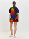 Женская пижама с шортами / Яркий геометрический узор