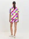 Женская пижама с шортами / Абстрактный яркий узор