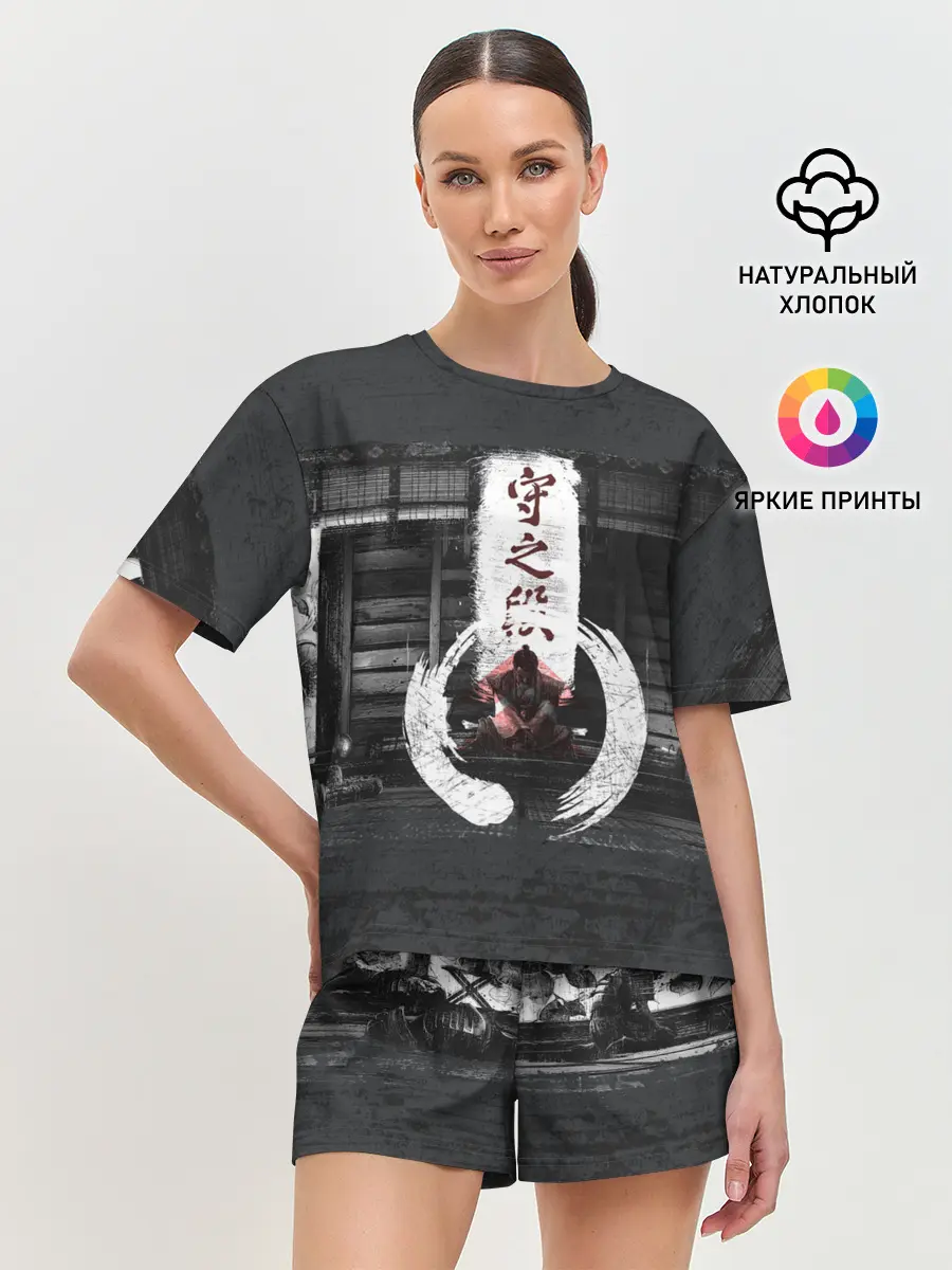 Женская пижама с шортами / Самурай | Призрак Цусимы