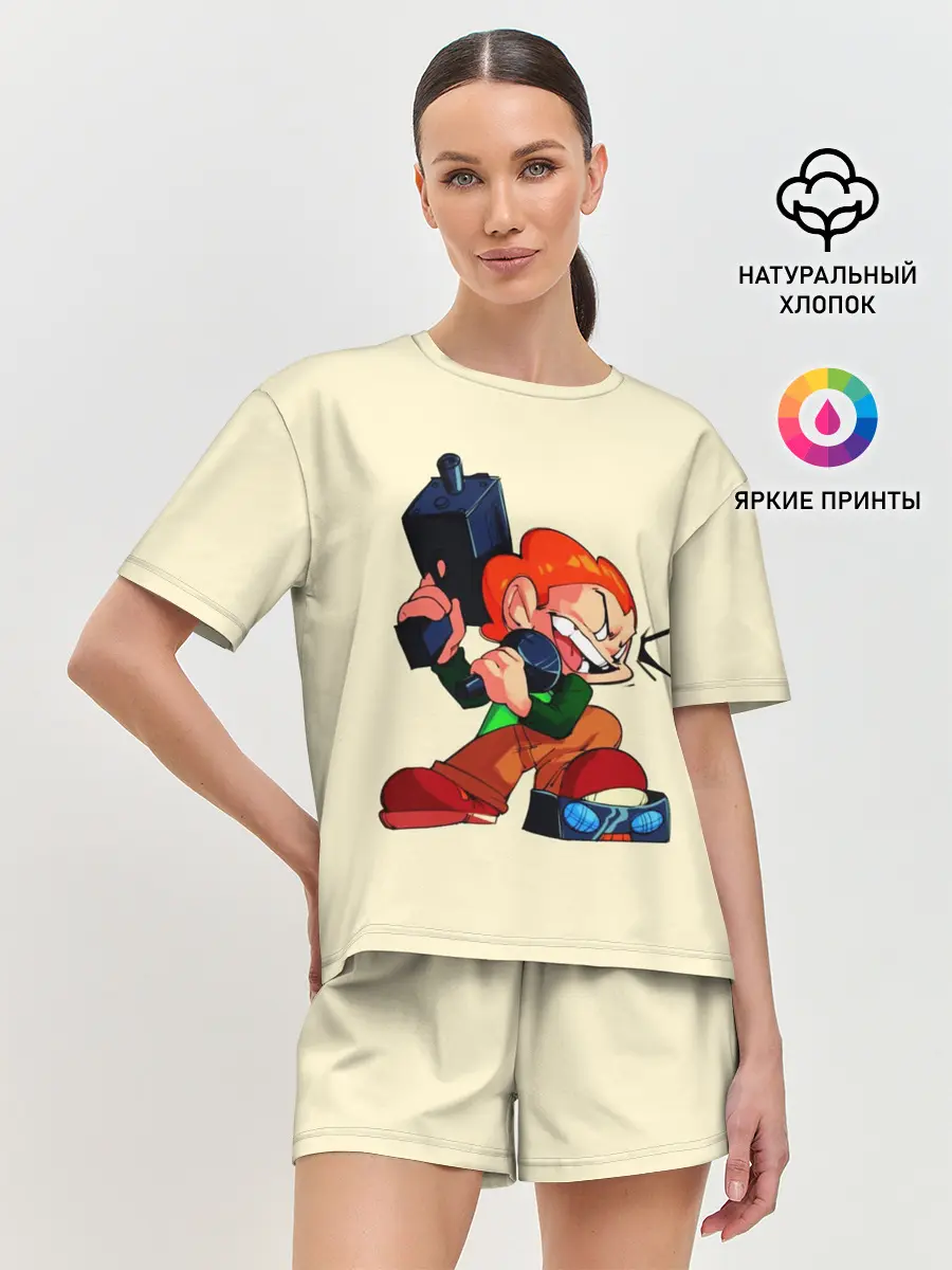 Женская пижама с шортами / Пико с оружием