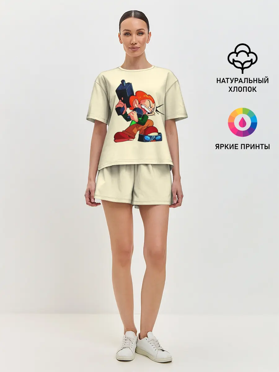 Женская пижама с шортами / Пико с оружием